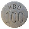 Image 1 : HUDSON’S BAY COMPANY. Eastern Arctic. HBC 100 incuse. (1946). Uniface. Alum. 45mm. Circular. Gingras