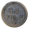 Image 1 : HUDSON’S BAY COMPANY. Ungava Bay District. 5 M.B./H.B./C. Alum. 29mm. Gingras-245(a). R-10. Unlisted