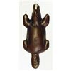 Image 1 : NORTH AMERICAN INDIAN SILVER FUR TRADE BEAVER. Medium size Trade Beaver, with loop at nose. 46mm. 2.
