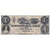 Image 1 : THE INTERNATIONAL BANK OF CANADA. $1.00. Sept. 15, 1858. Bridge. CH-380-10-02-04R. Signed Thompson, 