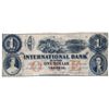 Image 1 : THE INTERNATIONAL BANK OF CANADA. $1.00. Sept. 15, 1858. Bridge. CH-380-10-04-04R. Signed Thompson. 