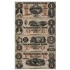 Image 1 : THE INTERNATIONAL BANK OF CANADA. A FULL SHEET. $1.00, $1.00, $2.00, $5.00. Sept. 15, 1858. CH-380-1