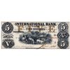 Image 1 : THE INTERNATIONAL BANK OF CANADA. $5.00. Sept. 15, 1858. CH-380-10-08-16. Signed J.R. Fitch. Brown ‘