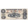 Image 1 : THE INTERNATIONAL BANK OF CANADA. $5.00. Sept. 15, 1858. CH-380-10-10-14. Signed J.H. Markell. Red ‘