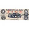 Image 1 : THE INTERNATIONAL BANK OF CANADA. $5.00. Sept. 15, 1858. CH-380-10-10-16a. Signed J.R. Fitch. Red ‘w