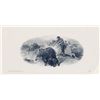 Image 1 : THE INTERNATIONAL BANK OF CANADA. Die Proof Vignette. ‘Buffalo Hunting’. 6” x 4”. The vignette appea