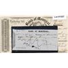 Image 1 : A partial uncut sheet of a Second and Third of Exchange. Bank of Montreal, for 59.8.11 Pounds. 24th.
