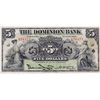 Image 1 : THE DOMINION BANK. $5.00. Jan. 2, 1925. CH-220-16-14. No. 658473. PMG graded Very Fine-25.
