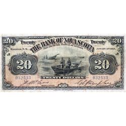 THE BANK OF NOVA SCOTIA. $20.00. Feb. 1, 1918. CH-550-28- 16. No. 181073/B. PMG graded Very Fine-20.