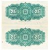 Image 2 : 25 CENTS. Jan. 2, 1900. DC-15a. Courtney. An Uncut Pair. Bright Very Fine.