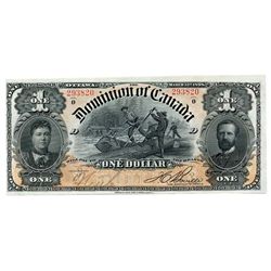 $1.00. Mar. 31, 1898. DC-13c. Boville. No. 293820/D. PCGS graded Unc-63. A choice note, with some li