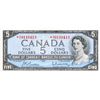 Image 1 : $5.00. 1954 Issue. BC-39bA. Modified. Beattie-Rasminsky. No. *N/X0116413. Extra Fine+.