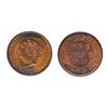 Image 1 : 1859, Narrow 9. ICCS Mint State-63. Red-Brown. 40% red luster.