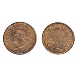 1876-H. ICCS Mint State-64. 90% red luster. (minor edge flaw).