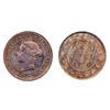Image 1 : 1876 (No H). Both ICCS and PCGS graded SPECIMEN-64. 40% remaining, evenly distributed luster. A rare
