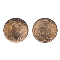 1899. ICCS Mint State-65. Red. Full red luster. A Gem large cent.