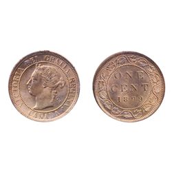 1899. ICCS Mint State-65. Red. 95% gem luster.