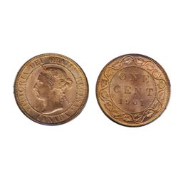 1901. ICCS Mint State-65. Red. 95% red luster. A lovely Gem large cent.