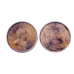 1907. ICCS Mint State-64. Red. 90% red luster.