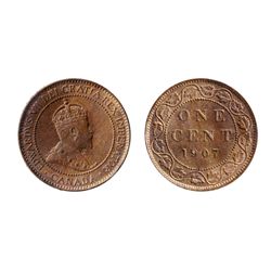 1907. ICCS Mint State-64. Red. 50% red luster.