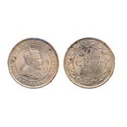 1907-H. ICCS Mint State-64. Red. 90% luster, with a few light toning areas. A choice example of the 