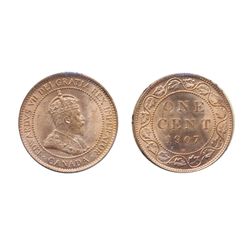 1907-H. ICCS Mint State-64. Red. 95%/100% on obverse/ reverse.