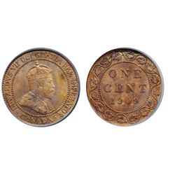 1909. ICG graded Mint State-65. Red. 70%/60% luster on obverse/reverse. A Gem example.