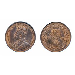 1912. PCGS graded Mint State-65. Red-Brown. 40% red luster.