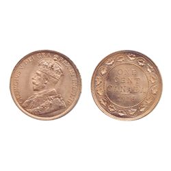 1916. ICCS Mint State-65. Red. 90% remaining red luster. Lacquered.