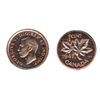 Image 1 : 1947. Maple Leaf. ICCS SPECIMEN-64. 80% red luster. Cameo bust. Lacquered.