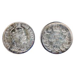 1906. 1907. Both ICCS Extra Fine-40. Both with medium to heavy toning.