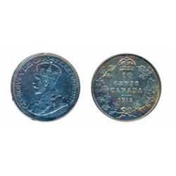 1913. Broad Leaves. ICCS Extra Fine-45. Deep blue and gray toning.