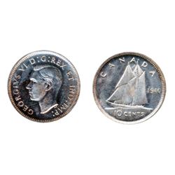 1940. Double-Date variety. Cameo, with heavy contrast. ICCS Mint State-64. Lightly toned.