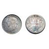 Image 1 : 1870. Obverse port. #1. PCGS graded Mint State-65. Medium heavy toning in shades of silvers, grays a
