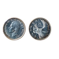 1947. ICCS Mint State-64. Fully brilliant. Hints of gold at the edges. A ‘P.Q.’ example.