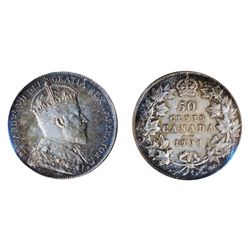 1908. ICCS SPECIMEN-66. Dark purple and ebony toning, with silver-gray showing through. A superb gem