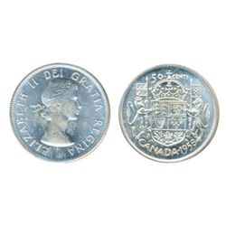 1958. ICCS Mint State-65. Blast white.