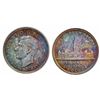 Image 1 : 1939. PCGS graded Mint State-65. Deep and attractive purple toning, with blue and red highlights. A 