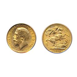 Sovereign. 1919-C. Both ICCS and PCGS graded Mint State-63. Brilliant golden luster.