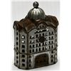 Image 1 : BANK. Bank building. Coin opening on top. No handle, key, serial number or patent number. 8cm x 12cm