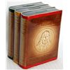 Image 1 : FRUGALITY MAKES FORTUNE YIELD’, Benjamin Franklin. Shape of three books together, with portrait of F