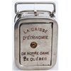Image 1 : LA CAISSE D’ECONOMIE DE NOTRE-DAME DE QUEBEC. A tall steel satchel bank with rounded corners. Also k