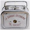 Image 1 : LA BANQUE D’ECONOME DE QUEBEC. A satchel bank with round corners. Coin slot on top, banknote hole at