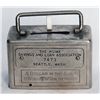 Image 1 : THE HOME SAVINGS AND LOAN ASSOCIATION, SEATTLE, WASH. A rectangular satchel bank. Name plate on fron