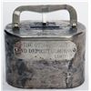 Image 1 : THE OTTAWA TRUST AND DEPOSIT COMPANY LIMITED. An oval steel satchel bank. Coin slot on top. Handle a