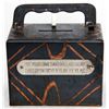Image 1 : PUT YOUR DIMES AND DOLLARS HERE, THUS GROW RICHER YEAR BY YEAR. A steel satchel bank, with square co