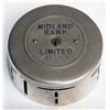 Image 1 : MIDLAND BANK LIMITED (UK). A cylindrical steel ‘Day and Night’ bank. Slots arranged horizontally alo