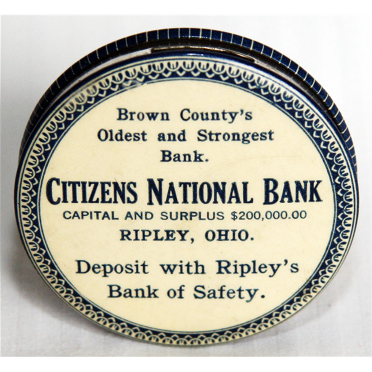 CITIZENS NATIONAL BANK, RIPLEY OHIO. Capital and Surplus 200,000. A