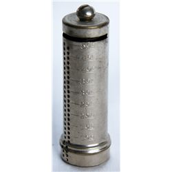 COIN TUBE. A Ten Cents coin tube. ‘THE B. & R. M’FG CO, NEW YORK. 2cm x 6cm high. No key lock, seria