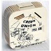 Image 1 : CREDIT UNION-A COIN CALLEDAR BANK. A rectangular Coin Calendar bank. Coin slots on top and front for
